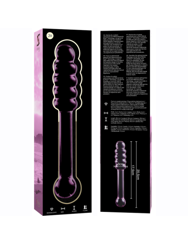 NEBULA SERIES BY IBIZA - MODELLO 20 DILDO IN VETRO BOROSILICATO ROSA 20.5 CM -O- 3 CM