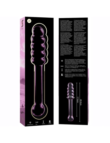 NEBULA SERIES BY IBIZA - MODELLO 20 DILDO IN VETRO BOROSILICATO ROSA 20.5 CM -O- 3 CM