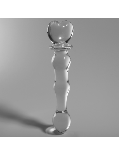 NEBULA SERIES BY IBIZA - MODELLO 21 DILDO IN VETRO BOROSILICATO TRASPARENTE 20.5 CM -O- 3.5 CM