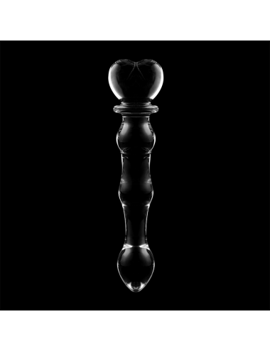 NEBULA SERIES BY IBIZA - MODELLO 21 DILDO IN VETRO BOROSILICATO TRASPARENTE 20.5 CM -O- 3.5 CM
