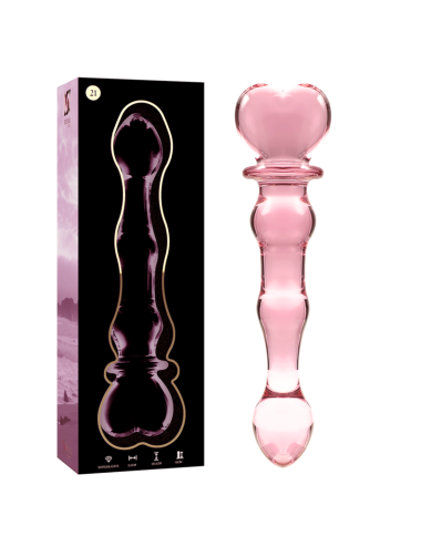 NEBULA SERIES BY IBIZA - MODELLO 21 DILDO IN VETRO BOROSILICATO ROSA 20.5 CM -O- 3.5 CM