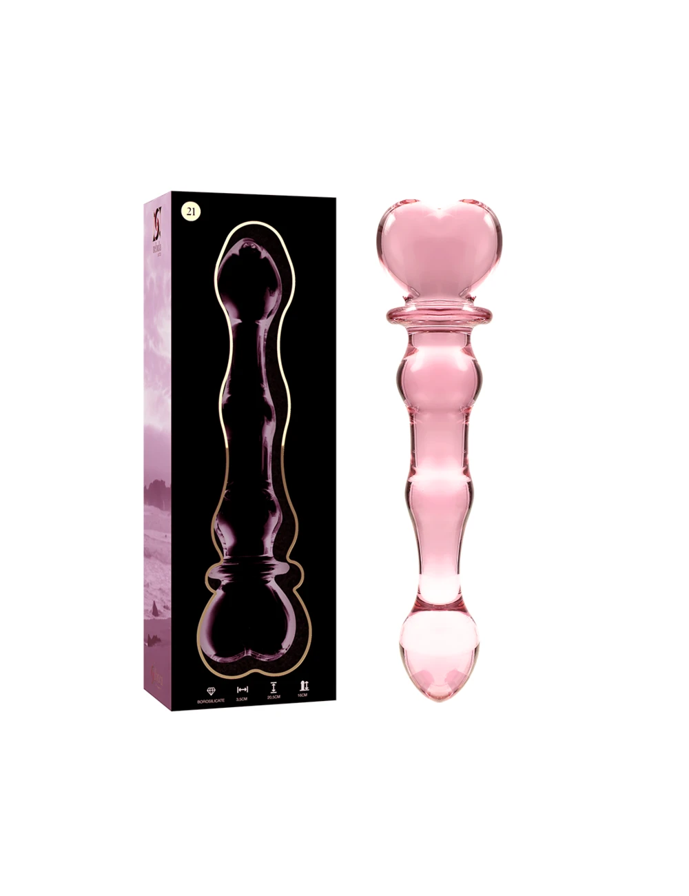 NEBULA SERIES BY IBIZA - MODELLO 21 DILDO IN VETRO BOROSILICATO ROSA 20.5 CM -O- 3.5 CM NEBULA SERIES BY IBIZA - MODELLO 21 DILDO IN VETRO BOROSILICATO ROSA 20.5 CM -O- 3.5 CM