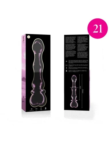 NEBULA SERIES BY IBIZA - MODELLO 21 DILDO IN VETRO BOROSILICATO ROSA 20.5 CM -O- 3.5 CM