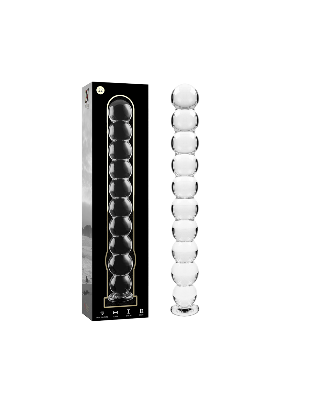 NEBULA SERIES BY IBIZA - MODELLO 22 DILDO IN VETRO BOROSILICATO TRASPARENTE 21.5 CM -O- 2.5 CM NEBULA SERIES BY IBIZA - MODELLO 22 DILDO IN VETRO BOROSILICATO TRASPARENTE 21.5 CM -O- 2.5 CM