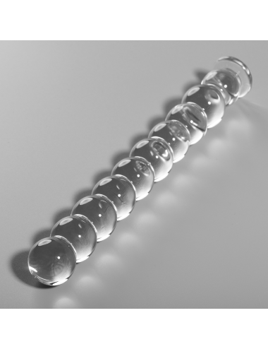 NEBULA SERIES BY IBIZA - MODELLO 22 DILDO IN VETRO BOROSILICATO TRASPARENTE 21.5 CM -O- 2.5 CM
