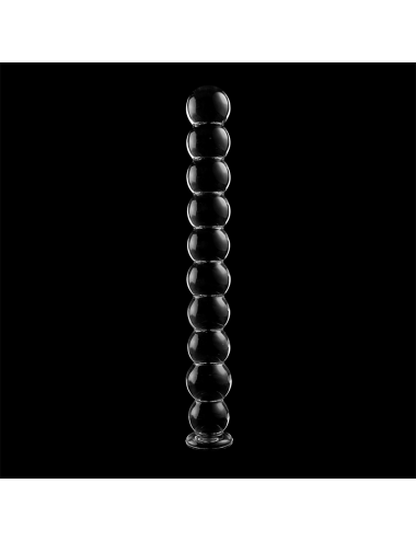 NEBULA SERIES BY IBIZA - MODELLO 22 DILDO IN VETRO BOROSILICATO TRASPARENTE 21.5 CM -O- 2.5 CM