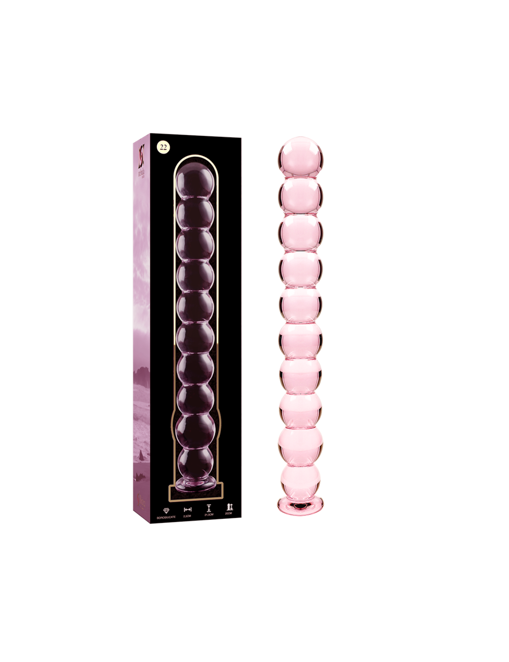 NEBULA SERIES BY IBIZA - MODELLO 22 DILDO IN VETRO BOROSILICATO ROSA 21.5 CM -O- 2.5 CM NEBULA SERIES BY IBIZA - MODELLO 22 DILDO IN VETRO BOROSILICATO ROSA 21.5 CM -O- 2.5 CM