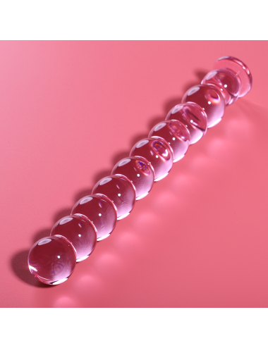 NEBULA SERIES BY IBIZA - MODELLO 22 DILDO IN VETRO BOROSILICATO ROSA 21.5 CM -O- 2.5 CM