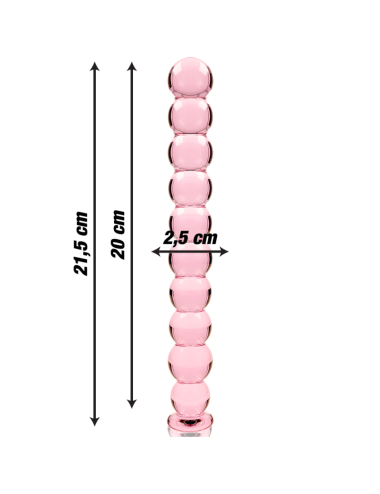 NEBULA SERIES BY IBIZA - MODELLO 22 DILDO IN VETRO BOROSILICATO ROSA 21.5 CM -O- 2.5 CM