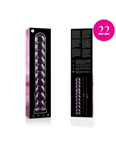 NEBULA SERIES BY IBIZA - MODELLO 22 DILDO IN VETRO BOROSILICATO ROSA 21.5 CM -O- 2.5 CM