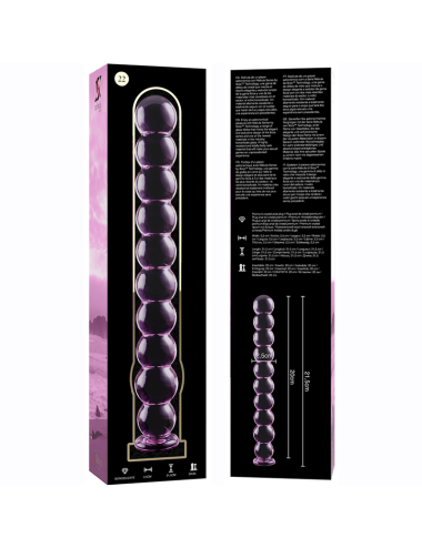 NEBULA SERIES BY IBIZA - MODELLO 22 DILDO IN VETRO BOROSILICATO ROSA 21.5 CM -O- 2.5 CM
