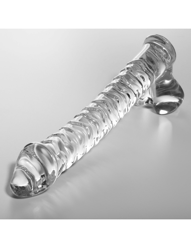 NEBULA SERIES BY IBIZA - MODELLO 23 DILDO IN VETRO BOROSILICATO TRASPARENTE 21.5 CM -O- 4 CM