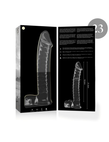 NEBULA SERIES BY IBIZA - MODELLO 23 DILDO IN VETRO BOROSILICATO TRASPARENTE 21.5 CM -O- 4 CM