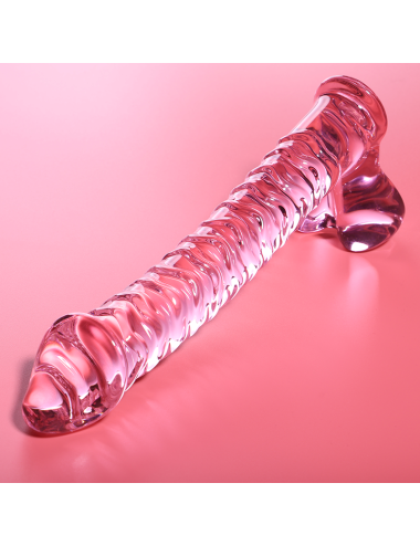 NEBULA SERIES BY IBIZA - MODELLO 23 DILDO IN VETRO BOROSILICATO ROSA 21.5 CM -O- 4 CM