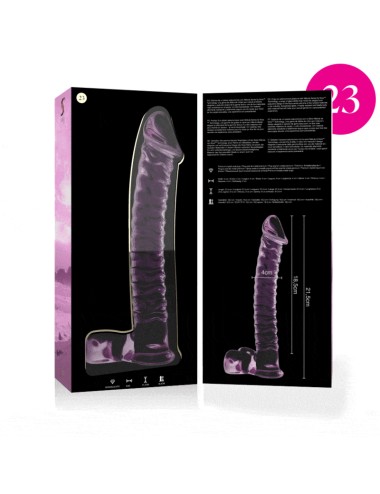NEBULA SERIES BY IBIZA - MODELLO 23 DILDO IN VETRO BOROSILICATO ROSA 21.5 CM -O- 4 CM