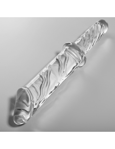 NEBULA SERIES BY IBIZA - MODELLO 24 DILDO IN VETRO BOROSILICATO TRASPARENTE 28.5 CM -O- 5 CM