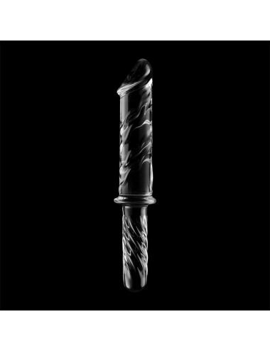 NEBULA SERIES BY IBIZA - MODELLO 24 DILDO IN VETRO BOROSILICATO TRASPARENTE 28.5 CM -O- 5 CM