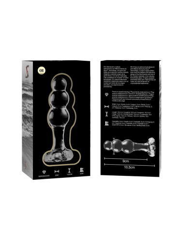 NEBULA SERIES BY IBIZA - MODELLO 1 TAPPO VETRO BOROSILICATO TRASPARENTE 10.5 CM -O- 3 CM