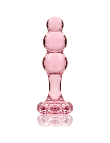 NEBULA SERIES BY IBIZA - MODELLO 1 PLUG ANALE VETRO BOROSILICATO ROSA 10.5 CM -O- 3 CM