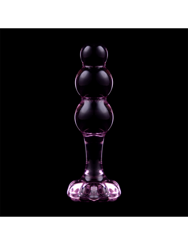 NEBULA SERIES BY IBIZA - MODELLO 1 PLUG ANALE VETRO BOROSILICATO ROSA 10.5 CM -O- 3 CM