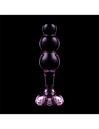 NEBULA SERIES BY IBIZA - MODELLO 1 PLUG ANALE VETRO BOROSILICATO ROSA 10.5 CM -O- 3 CM