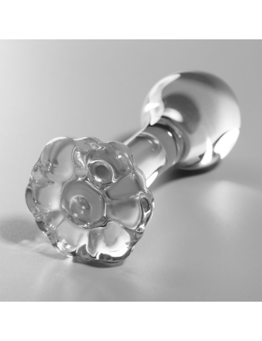 NEBULA SERIES BY IBIZA - MODELLO 2 PLUG ANALE VETRO BOROSILICATO TRASPARENTE 11 CM -O- 3.5 CM