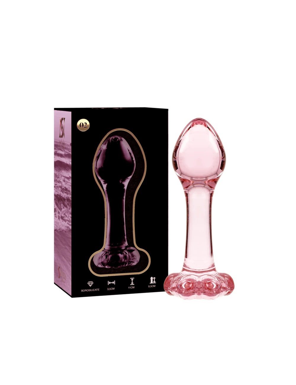 NEBULA SERIES BY IBIZA - MODELLO 2 PLUG ANALE VETRO BOROSILICATO ROSA 11 CM -O- 3.5 CM NEBULA SERIES BY IBIZA - MODELLO 2 PLUG ANALE VETRO BOROSILICATO ROSA 11 CM -O- 3.5 CM