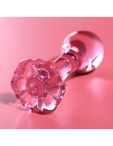 NEBULA SERIES BY IBIZA - MODELLO 2 PLUG ANALE VETRO BOROSILICATO ROSA 11 CM -O- 3.5 CM