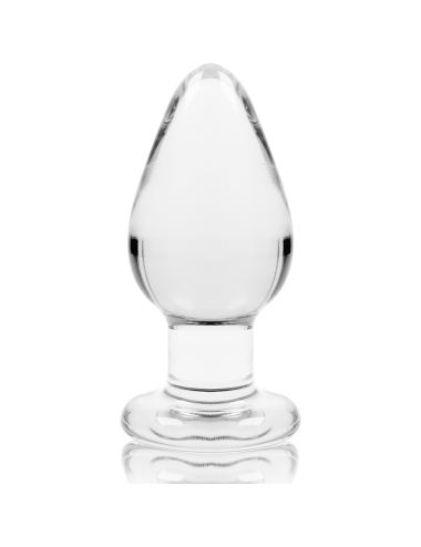 NEBULA SERIES BY IBIZA - MODELLO 3 PLUG ANALE VETRO BOROSILICATO TRASPARENTE 11 CM -O- 5 CM