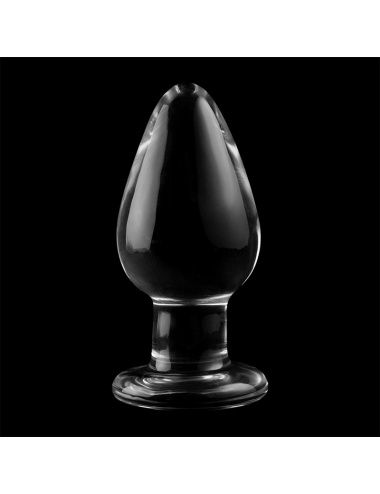 NEBULA SERIES BY IBIZA - MODELLO 3 PLUG ANALE VETRO BOROSILICATO TRASPARENTE 11 CM -O- 5 CM