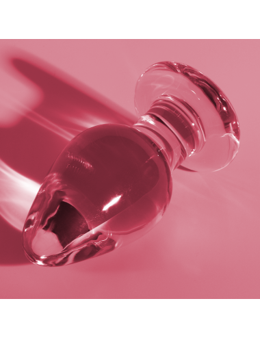 NEBULA SERIES BY IBIZA - MODELLO 3 PLUG ANALE VETRO BOROSILICATO ROSA 11 CM -O- 5 CM