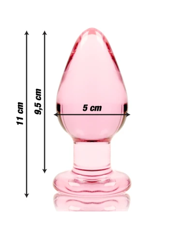 NEBULA SERIES BY IBIZA - MODELLO 3 PLUG ANALE VETRO BOROSILICATO ROSA 11 CM -O- 5 CM
