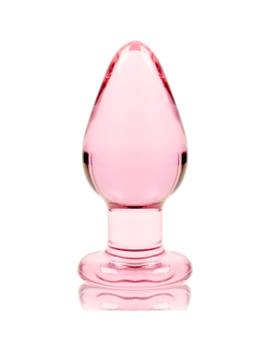 NEBULA SERIES BY IBIZA - MODELLO 3 PLUG ANALE VETRO BOROSILICATO ROSA 11 CM -O- 5 CM