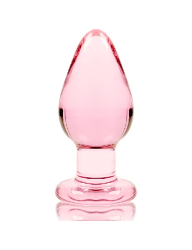NEBULA SERIES BY IBIZA - MODELLO 3 PLUG ANALE VETRO BOROSILICATO ROSA 11 CM -O- 5 CM