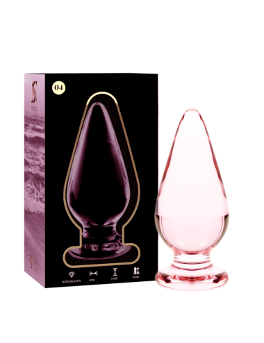NEBULA SERIES BY IBIZA - MODELLO 4 PLUG ANALE VETRO BOROSILICATO ROSA 11 CM -O- 5 CM