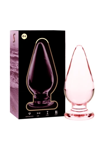 NEBULA SERIES BY IBIZA - MODELLO 4 PLUG ANALE VETRO BOROSILICATO ROSA 11 CM -O- 5 CM