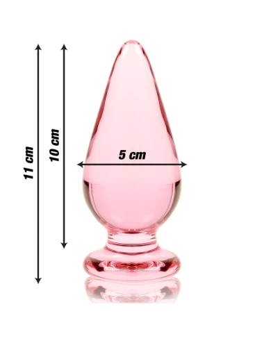 NEBULA SERIES BY IBIZA - MODELLO 4 PLUG ANALE VETRO BOROSILICATO ROSA 11 CM -O- 5 CM