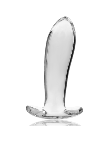 NEBULA SERIES BY IBIZA - MODELLO 5 PLUG ANALE VETRO BOROSILICATO TRASPARENTE 12.5 CM -O- 3.5 CM