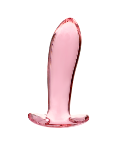 NEBULA SERIES BY IBIZA - MODELLO 5 PLUG ANALE VETRO BOROSILICATO ROSA 12.5 CM -O- 3.5 CM