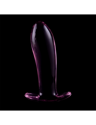 NEBULA SERIES BY IBIZA - MODELLO 5 PLUG ANALE VETRO BOROSILICATO ROSA 12.5 CM -O- 3.5 CM