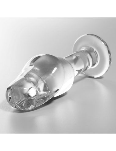 NEBULA SERIES BY IBIZA - MODELLO 6 PLUG ANALE VETRO BOROSILICATO TRASPARENTE 12.5 CM -O- 4 CM