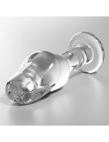 NEBULA SERIES BY IBIZA - MODELLO 6 PLUG ANALE VETRO BOROSILICATO TRASPARENTE 12.5 CM -O- 4 CM
