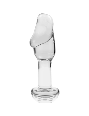 NEBULA SERIES BY IBIZA - MODELLO 6 PLUG ANALE VETRO BOROSILICATO TRASPARENTE 12.5 CM -O- 4 CM