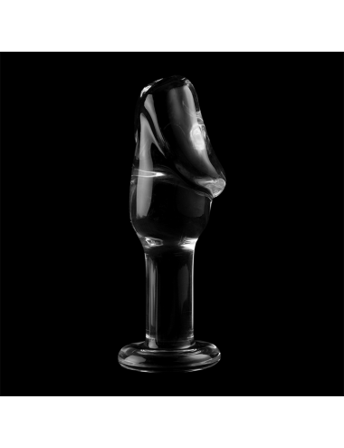 NEBULA SERIES BY IBIZA - MODELLO 6 PLUG ANALE VETRO BOROSILICATO TRASPARENTE 12.5 CM -O- 4 CM