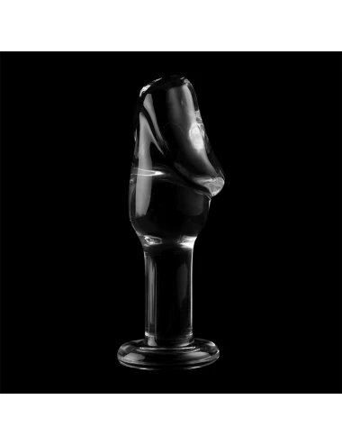 NEBULA SERIES BY IBIZA - MODELLO 6 PLUG ANALE VETRO BOROSILICATO TRASPARENTE 12.5 CM -O- 4 CM