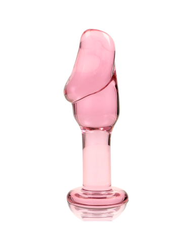 NEBULA SERIES BY IBIZA - MODELLO 6 PLUG ANALE VETRO BOROSILICATO ROSA 12.5 CM -O- 4 CM