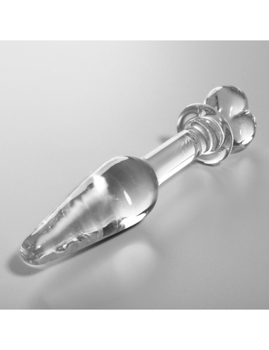 NEBULA SERIES BY IBIZA - MODELLO 7 PLUG ANALE VETRO BOROSILICATO TRASPARENTE 13.5 CM -O- 3 CM