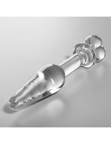 NEBULA SERIES BY IBIZA - MODELLO 7 PLUG ANALE VETRO BOROSILICATO TRASPARENTE 13.5 CM -O- 3 CM
