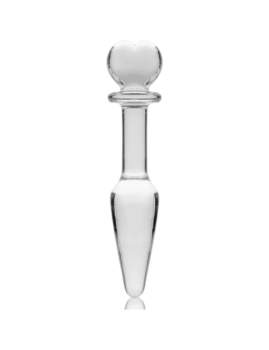 NEBULA SERIES BY IBIZA - MODELLO 7 PLUG ANALE VETRO BOROSILICATO TRASPARENTE 13.5 CM -O- 3 CM