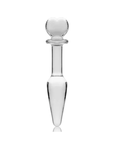 NEBULA SERIES BY IBIZA - MODELLO 7 PLUG ANALE VETRO BOROSILICATO TRASPARENTE 13.5 CM -O- 3 CM